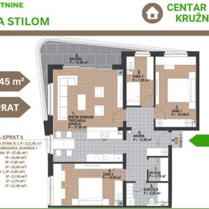 Strogi centar - stan sa tri spavaće sobe