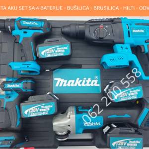 Aku Set MAKITA 4 u 1 41 busilica brusilica odvijac hiltovka