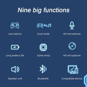 Bluetooth Bezicne Slusalice Gaming Wireless Gejmerske