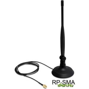 DELOCK 88413 WLAN 802.11 b/g/n Antenna RP-SMA 4 dBi Omnidirection