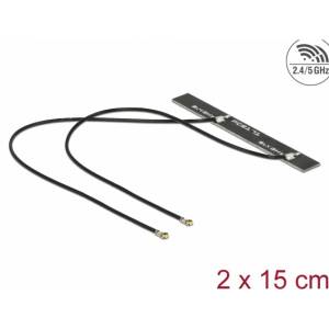DELOCK 89454 WLAN Twin Antenna 2x MHF IV /HSC MXHP32 compatible p