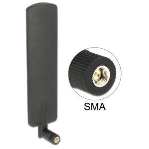 DELOCK 89604 LTE antenna SMA plug 2 dBi omnidirectional tiltable