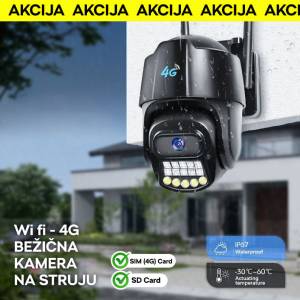 Kamera Na Sim Karticu 4G Bezicna Wifi PTZ Kamere Bez WIFI Wi fi