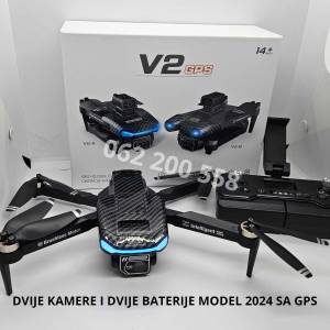 KARBONSKI DRON Sa Kamerom i Dvije Baterije MODEL 2025 GPS DRONOVI
