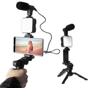Led Ring Svjetlo Gimbal Sa Mikrofonom Light Lampa Krug Za Telefon