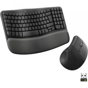 LOGITECH Wave Keys + Lift WIRELESS keyboard and ergonomical mouse