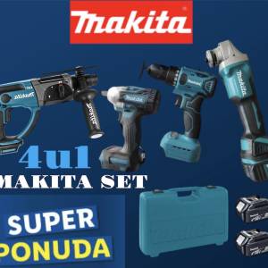 MAKITA SET 4 U 1 AKCIJA BUSILICA BRUSILICA AKU ODVIJAC HILTI
