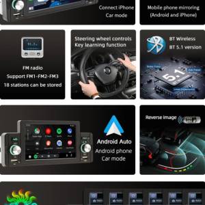 Multimedia Multimedija 1 DIN Auto Radio Ekran Android Passat Golf