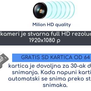 TROSTRUKA Wifi kamera wi fi nadzorna vanjska kamere dupla za