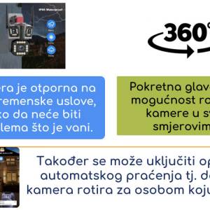 TROSTRUKA Wifi kamera wi fi nadzorna vanjska kamere dupla za
