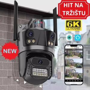 Wifi kamera 12MP wi fi nadzorna vanjska kamere dupla video nadzor
