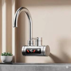 Zidna Cesma Delimano Sa Grijacem Iz Zida Cesme Baterija INOX